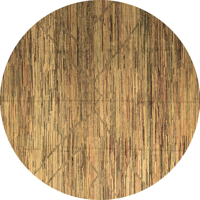 Round Machine Washable Abstract Brown Modern Rug, wshabs5277brn