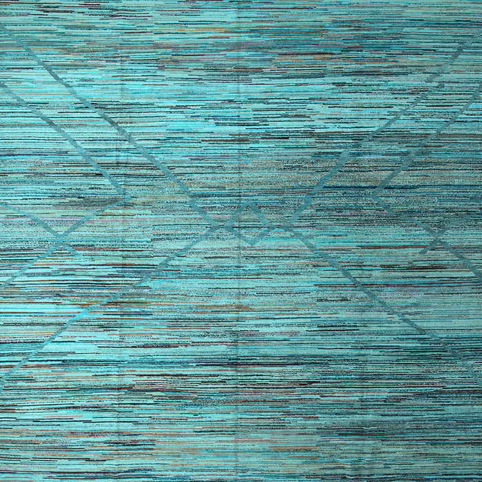 Square Machine Washable Abstract Light Blue Modern Rug, wshabs5277lblu