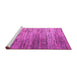 Sideview of Machine Washable Abstract Pink Modern Rug, wshabs5277pnk