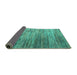 Sideview of Abstract Turquoise Modern Rug, abs5277turq