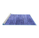 Sideview of Machine Washable Abstract Blue Modern Rug, wshabs5277blu