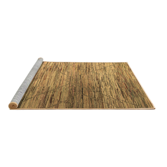 Sideview of Machine Washable Abstract Brown Modern Rug, wshabs5277brn