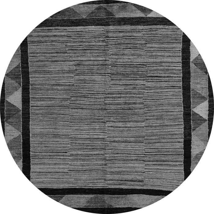 Round Oriental Gray Modern Rug, abs5278gry