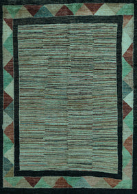 Oriental Light Blue Modern Rug, abs5278lblu