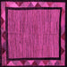 Square Machine Washable Oriental Pink Modern Rug, wshabs5278pnk