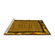 Sideview of Machine Washable Oriental Yellow Modern Rug, wshabs5278yw