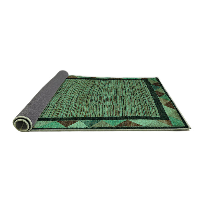 Sideview of Oriental Turquoise Modern Rug, abs5278turq