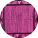 Round Oriental Pink Modern Rug, abs5278pnk