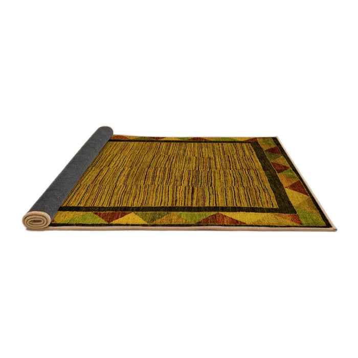 Sideview of Oriental Yellow Modern Rug, abs5278yw