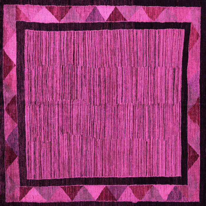 Square Oriental Pink Modern Rug, abs5278pnk