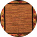 Round Oriental Orange Modern Rug, abs5278org