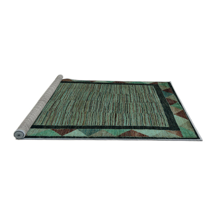 Sideview of Machine Washable Oriental Light Blue Modern Rug, wshabs5278lblu