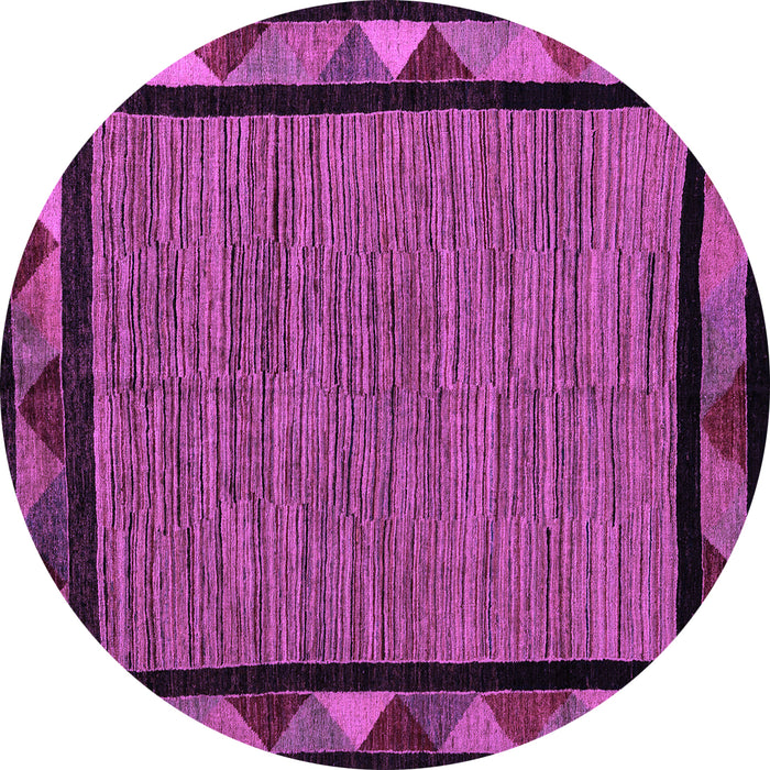 Round Oriental Purple Modern Rug, abs5278pur