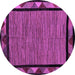 Round Oriental Purple Modern Rug, abs5278pur