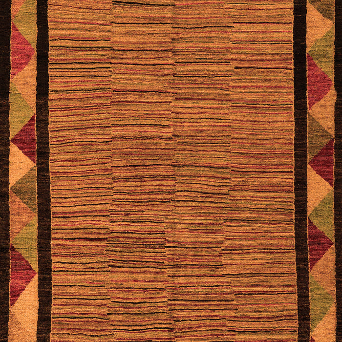 Machine Washable Oriental Orange Modern Area Rugs, wshabs5278org