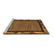 Sideview of Machine Washable Oriental Brown Modern Rug, wshabs5278brn