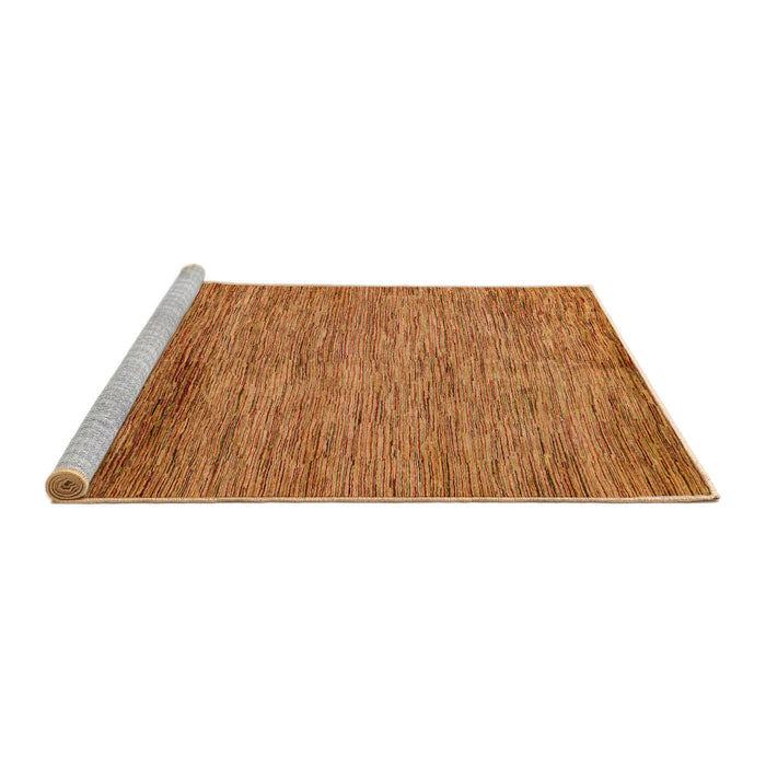 Sideview of Machine Washable Abstract Orange Rug, wshabs5279