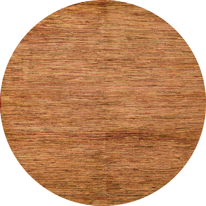 Round Abstract Orange Oriental Rug, abs5279