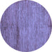 Round Oriental Blue Modern Rug, abs5279blu