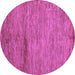 Round Oriental Purple Modern Rug, abs5279pur