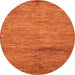 Round Oriental Orange Modern Rug, abs5279org