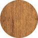 Round Oriental Brown Modern Rug, abs5279brn