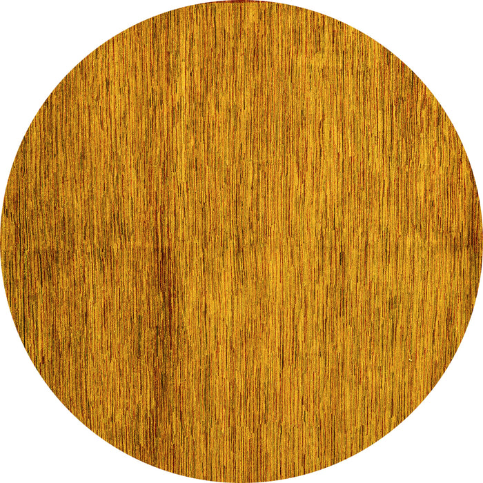 Round Oriental Yellow Modern Rug, abs5279yw