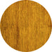 Round Oriental Yellow Modern Rug, abs5279yw