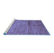 Sideview of Machine Washable Oriental Blue Modern Rug, wshabs5279blu