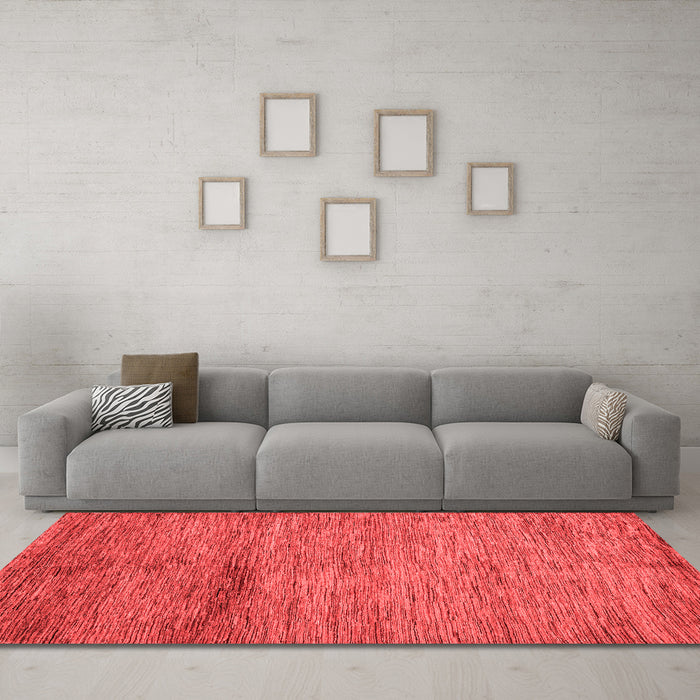 Modern Red Washable Rugs