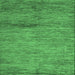 Square Machine Washable Oriental Emerald Green Modern Area Rugs, wshabs5279emgrn