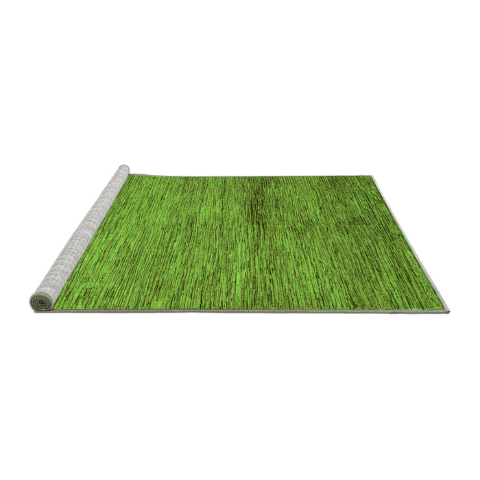 Sideview of Machine Washable Oriental Green Modern Area Rugs, wshabs5279grn
