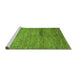 Sideview of Machine Washable Oriental Green Modern Area Rugs, wshabs5279grn