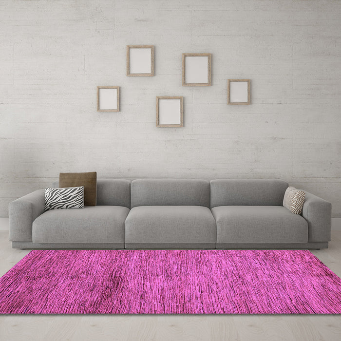 Machine Washable Oriental Purple Modern Area Rugs in a Living Room, wshabs5279pur