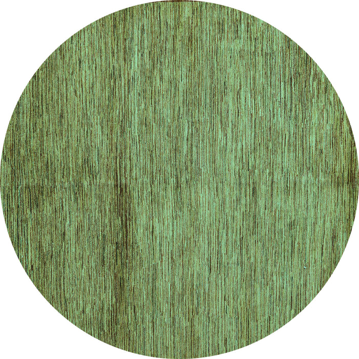 Round Oriental Turquoise Modern Rug, abs5279turq