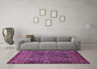 Machine Washable Abstract Purple Modern Rug, wshabs527pur