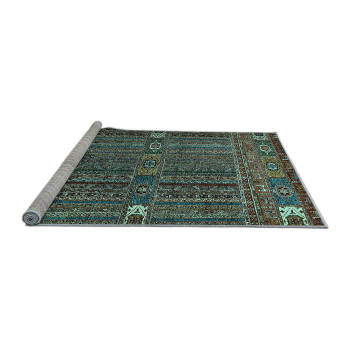 Sideview of Machine Washable Abstract Light Blue Modern Rug, wshabs527lblu