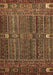 Abstract Brown Modern Rug, abs527brn