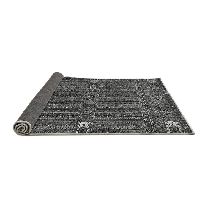 Sideview of Abstract Gray Modern Rug, abs527gry