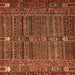 Square Abstract Orange Modern Rug, abs527org