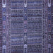 Square Abstract Blue Modern Rug, abs527blu