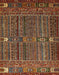 Abstract Orange Brown Modern Rug, abs527