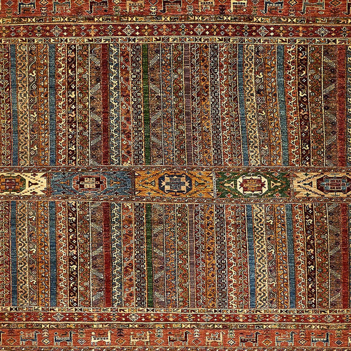 Abstract Orange Brown Modern Rug, abs527