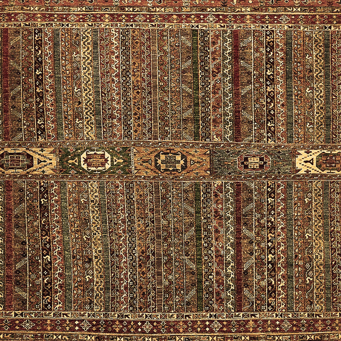 Machine Washable Abstract Brown Modern Rug, wshabs527brn