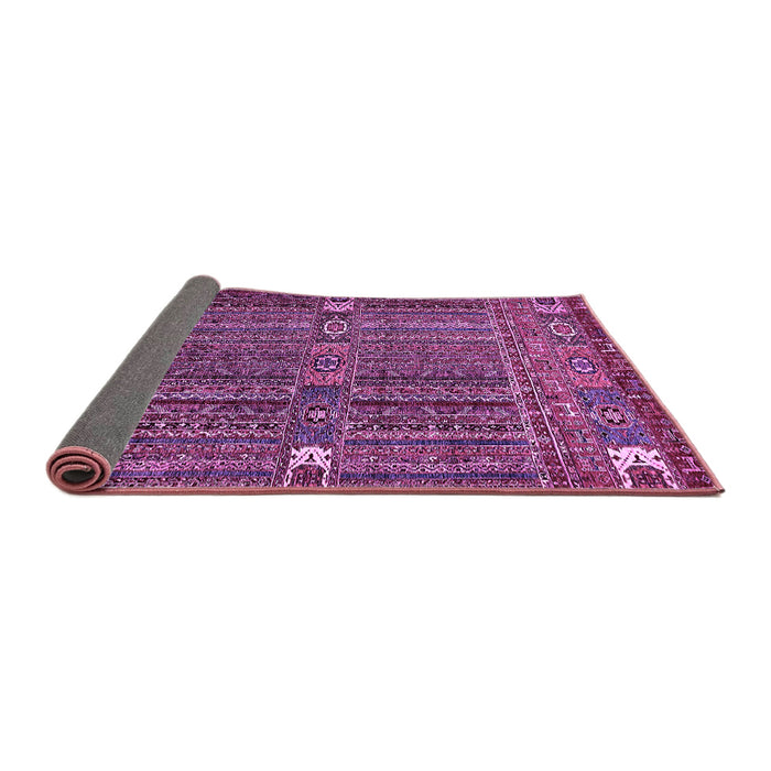 Sideview of Abstract Purple Modern Rug, abs527pur