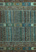 Abstract Light Blue Modern Rug, abs527lblu