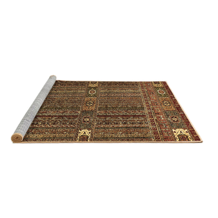 Sideview of Machine Washable Abstract Brown Modern Rug, wshabs527brn