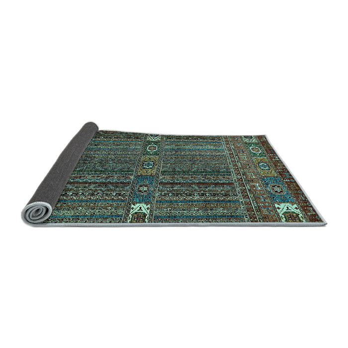 Sideview of Abstract Light Blue Modern Rug, abs527lblu