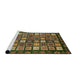 Sideview of Machine Washable Abstract Brass Green Rug, wshabs528