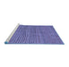 Sideview of Machine Washable Oriental Blue Modern Rug, wshabs5280blu